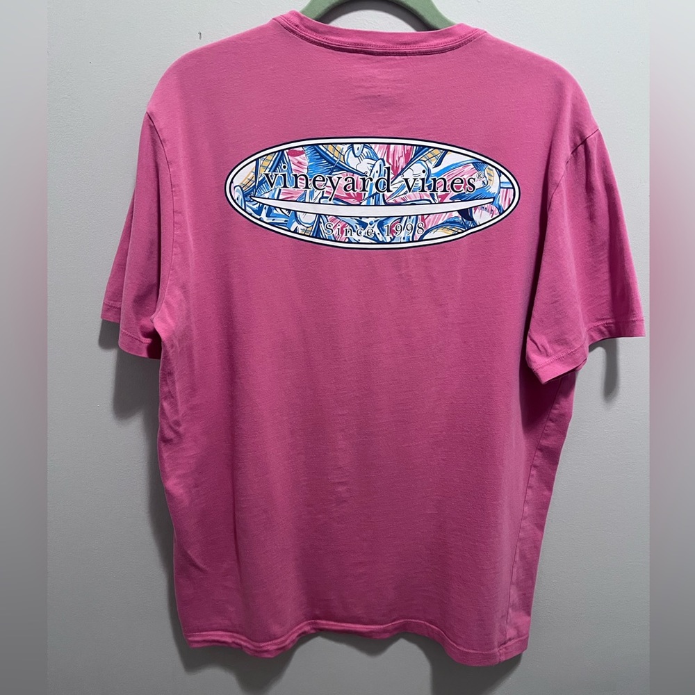 Vineyard vines Ladies Small short sleeve pocket Tee. It is a coral color. - Picture 1 of 12